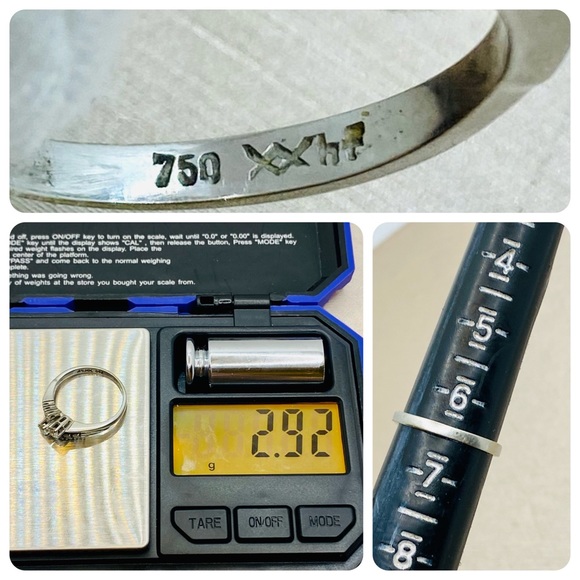 EUC Vintage 18k White Gold .28 ct tw Diamond Ring - Picture 17 of 17